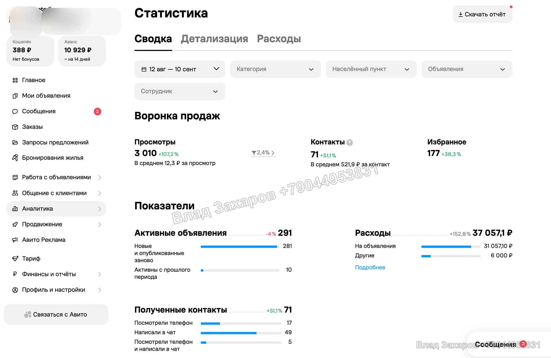 Статистика после — 12 августа–10 сентября — автодиагностика по РФ — расход ниже на 61%