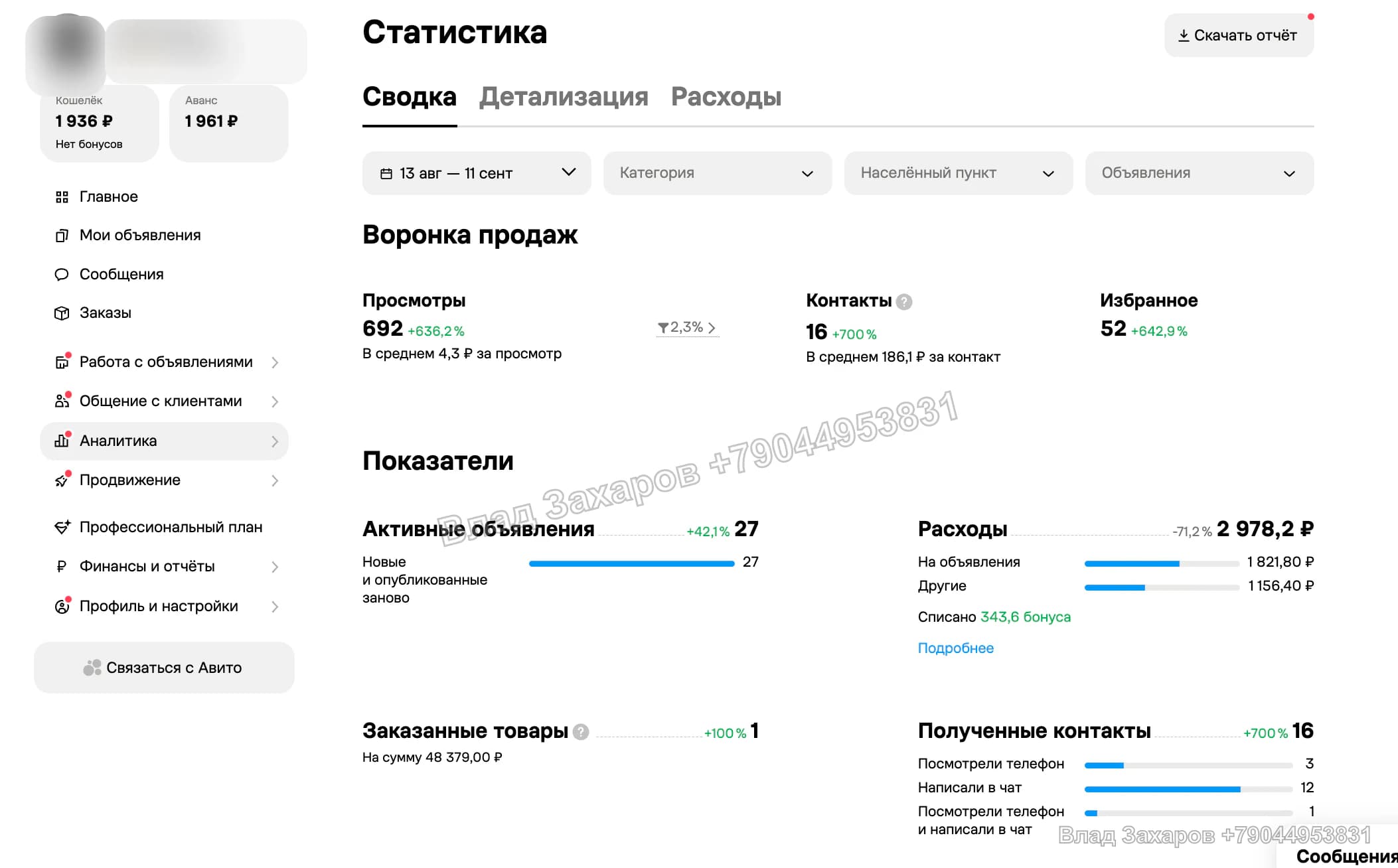 Подтверждение результата — стендап-шоу — 16 контактов
